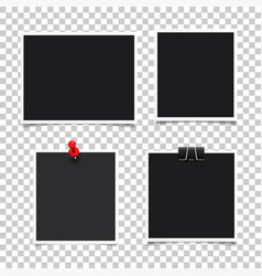 Photo frameset of realistic paper instant vector image
