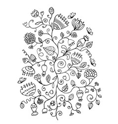 Floral ornament sketch for your design Floral ornament sketch for your design vector image