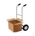 Parcel with trolley vector image