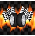 Background with checkered flags vector image