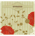 Vintage card with with flowers vector image