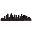Charlotte north carolina skyline detailed silhouet vector image