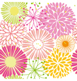 Springtime colorful flower seamless pattern vector image