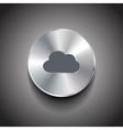 Metal cloud button vector image