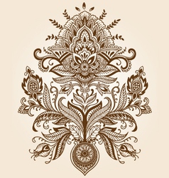 Henna Paisley Flower vector image