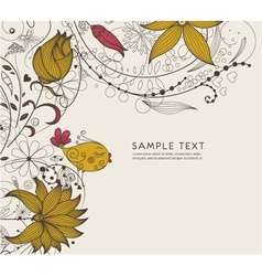 Abstract background with bird vector image