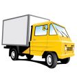 Yellow delivery truck vector image