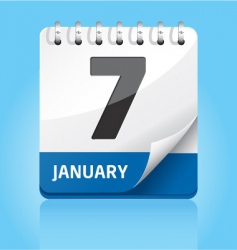 Calendar icon | blue vector image