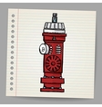 Fire Hydrant Doodle style vector image