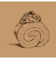 Cake sketch vector image