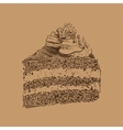 Cake sketch vector image