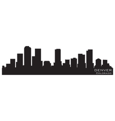 Denver colorado skyline detailed silhouette vector image
