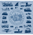 Transportation antique set vector image