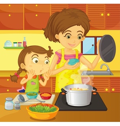 Helping at home vector image