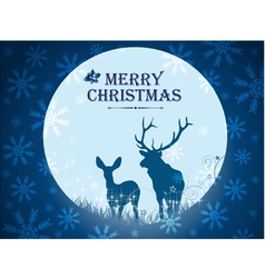 Christmas deers vector image
