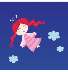 Little child in angel costume vector image