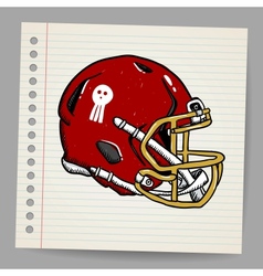American football helmet vector image