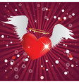 Shiny heart with angel wings Shiny heart with angel wings vector image