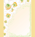 Hand drawn vertical card vintage art deco style vector image