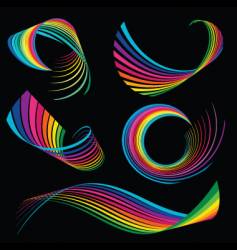 Rainbow ribbons vector image