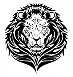Lion head tattoo vector image