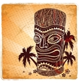 Vintage Aloha Tiki vector image