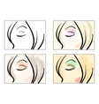 Make up patterns vector image