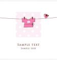 Baby girl announcement card vector image