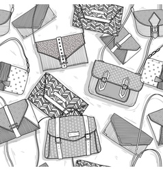 Fashion bags seamless pattern for girls vector image