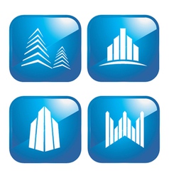 Building icons vector image