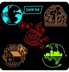 ECO - Green Life - set vector image