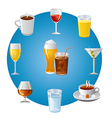 Drinks icon set vector image