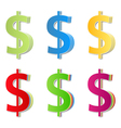 Paper Dollar Symbols vector image