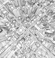 Futuristic city wireframe vector image