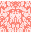 Vintage damask seamless salmon pattern vector image
