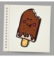 Doodle ice cream dessert style sketch vector image