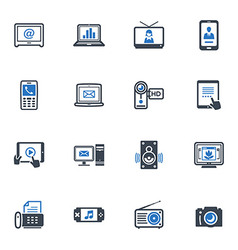 Electronics Icons - Blue Series vector image
