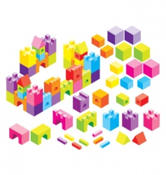 Color boxes vector image