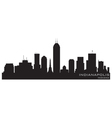 Indianapolis indiana skyline detailed silhouette vector image