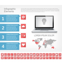 IT Industry Infographic Elements vector image