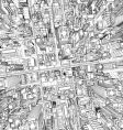 Futuristic city wireframe vector image