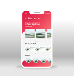 Orange sea food restaurant menu ui ux gui screen Vector Image