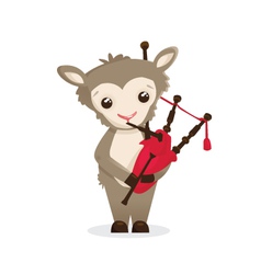 Musical animals Sheep bagpipes vector image