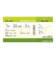 Plane tickets business class green vector image