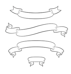 Set of 4 vintage ribbons vector image