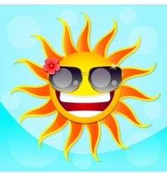Fun sun summer vector image