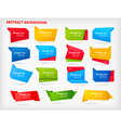 Origami paper banners vector image