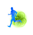 Blue runner vector image