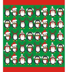 Cute penguins vector image
