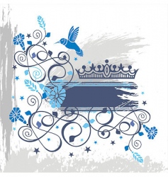Frame with bird vector image